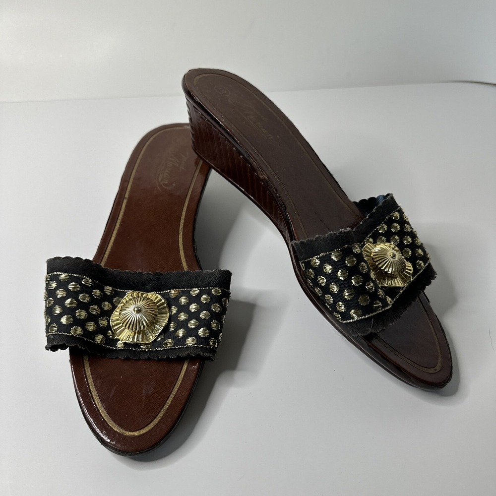 Italia Mods Maid Mariam Womans Size 8 Sandal Dress/ Casual Slip On Shoe Heel